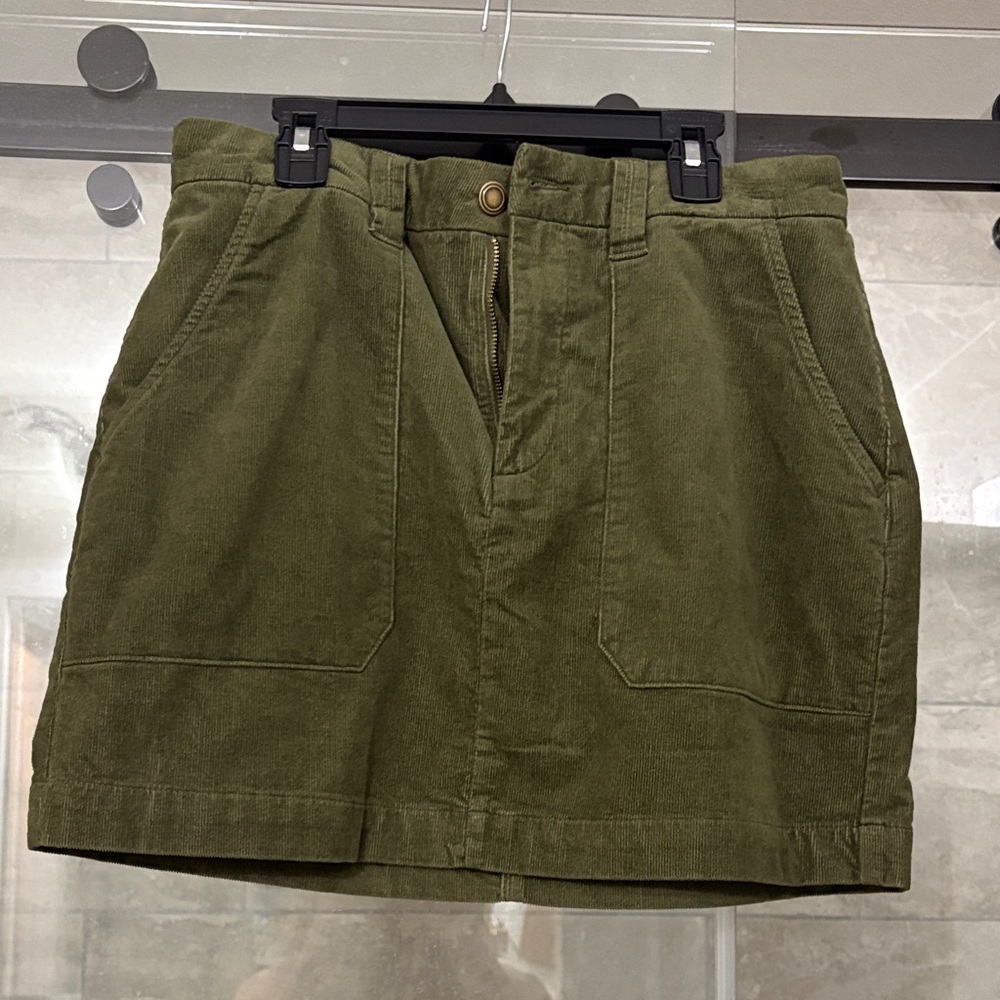 Sanctuary Olive Corduroy Skirt